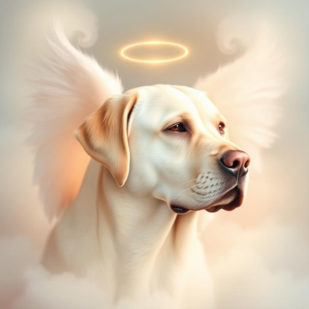 Angel style AI pet portrait example