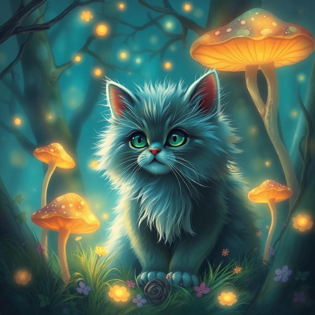 Fantasy style AI pet portrait example