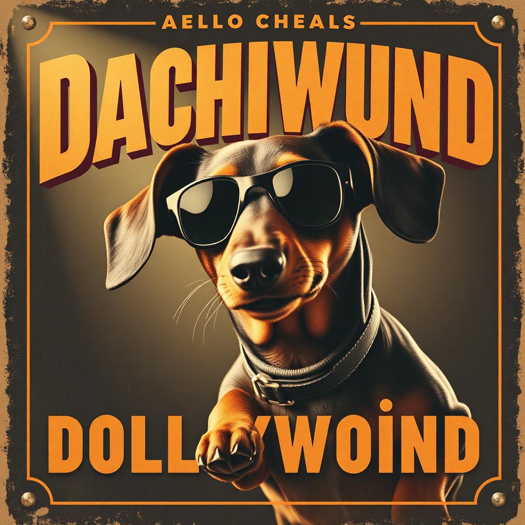Movie Poster style AI pet portrait example