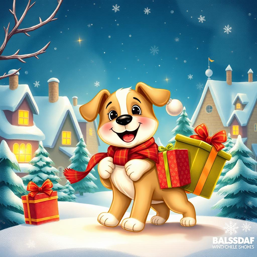 Holiday Adventure illustrated pet storybook scene
