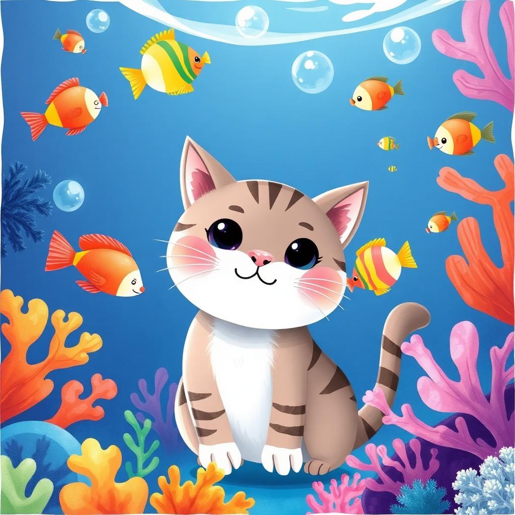 Ocean Adventure illustrated pet storybook scene